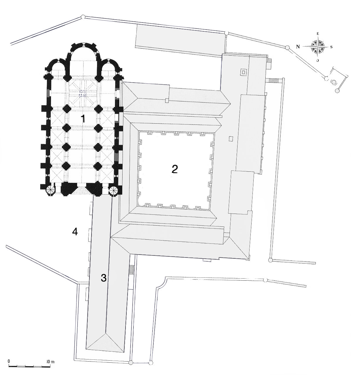 Plano monasterio de Armenteira